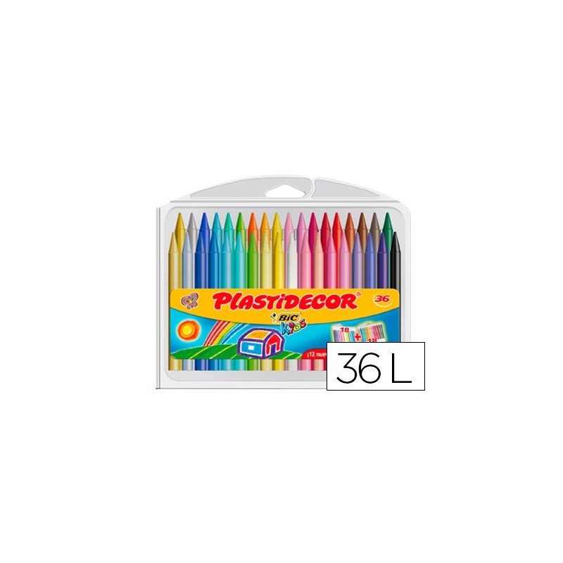 LAPIZ CERA PLASTIDECOR 36 BIC KIDS
