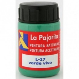 PINTURA PAJARITA VERDE VIVO 35CC L-17