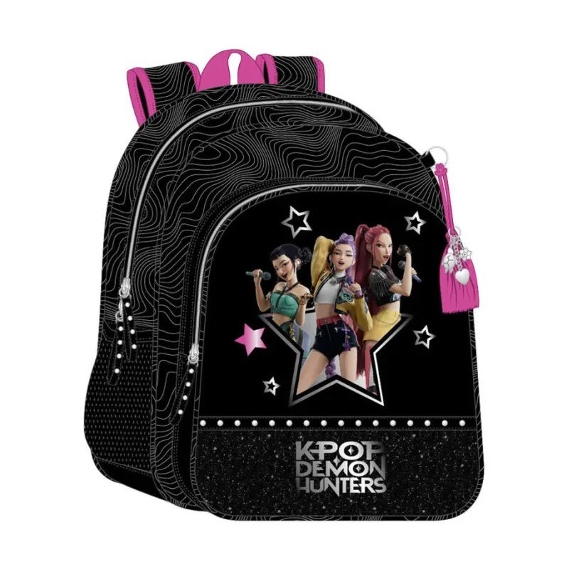 MOCHILA JUNIOR ADAPTABLE CARRO K-POP DEMON HUNTERS
