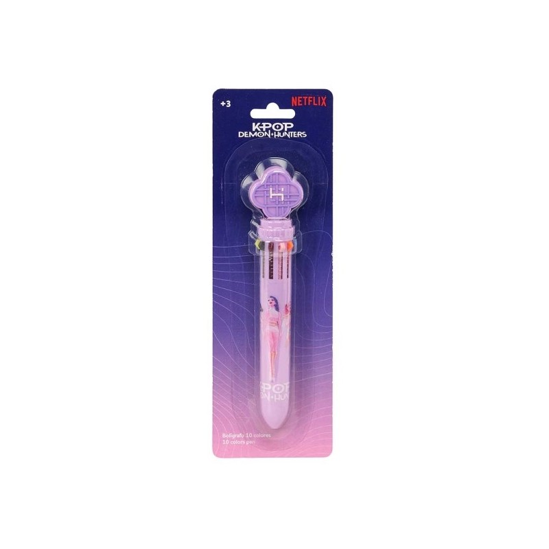 BOLIGRAFO RETRACTIL 10 COLORES K-POP DEMON HUNTERS