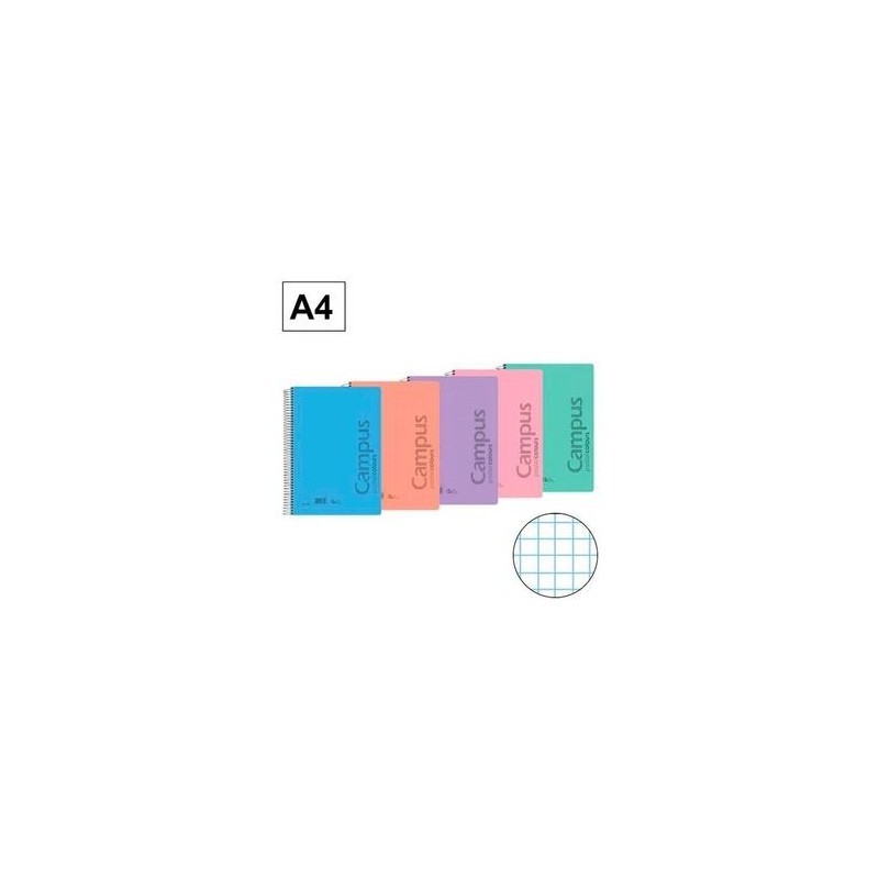 BLOC A4 80/H T.PP 90GR CN 4MM PASTEL