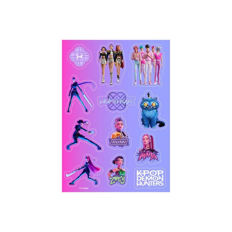 SAFTA K-POP DEMON HUNTERS PACK DE 12 PEGATINAS