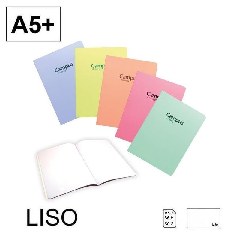 LIBRETA 255x190 70G 36HOJAS T. PASTEL LISO