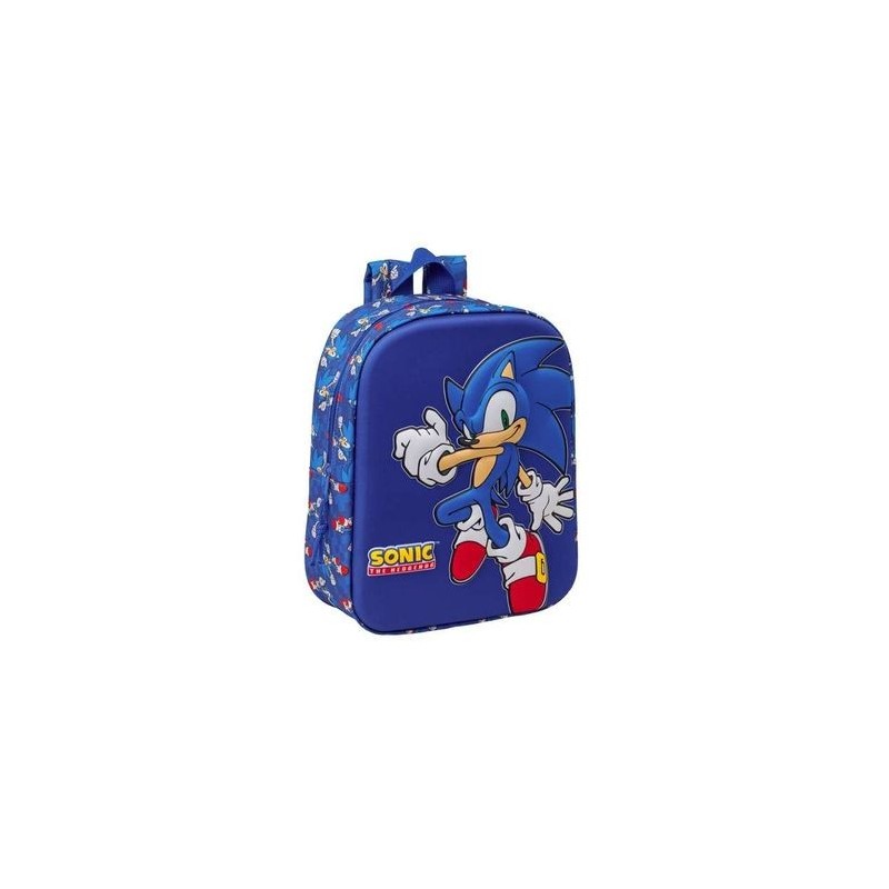 MOCHILA GUARDERIA 3D SONIC 27x22CM