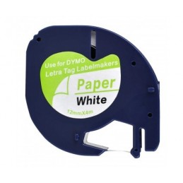 CINTA DYMO 12x4mm BLANCO COMPATIBLE