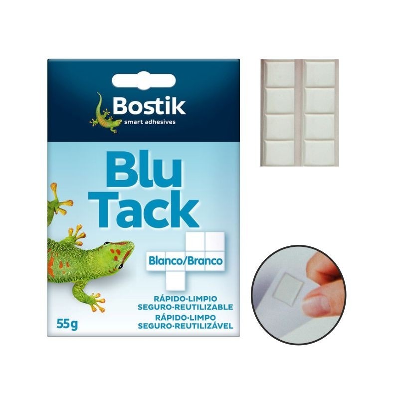 MASILLA ADHESIVA BLUTACK BLANCO CUARTEADO