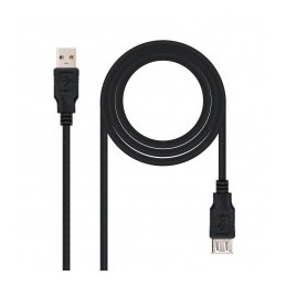 PROLONGADOR USB 2.0 NEGRO A 1MT