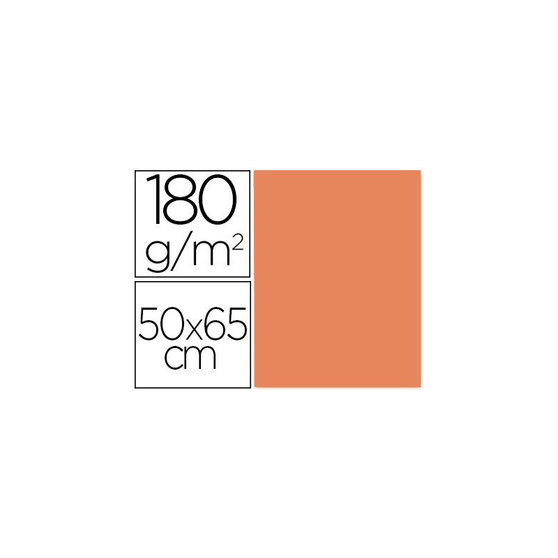 CARTULINA LIDERPAPEL 50x65 180GR NECTARINA 25UDS