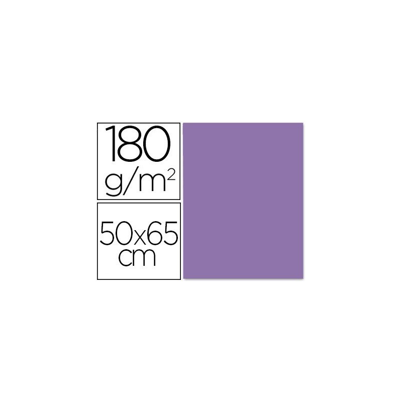 CARTULINA LIDERPAPEL 50x65 180GR PURPURA 25UDS