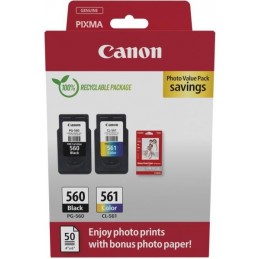 CARTUCHO CANON PG560 + CL561 + PAPEL FOTOGRÁFICO