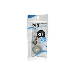 CINTA CORRECTORA 30MTS BIG TAPE OFFICE BOX