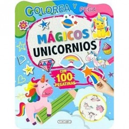MAGICOS UNICORNIOS PEGA Y COLOREA