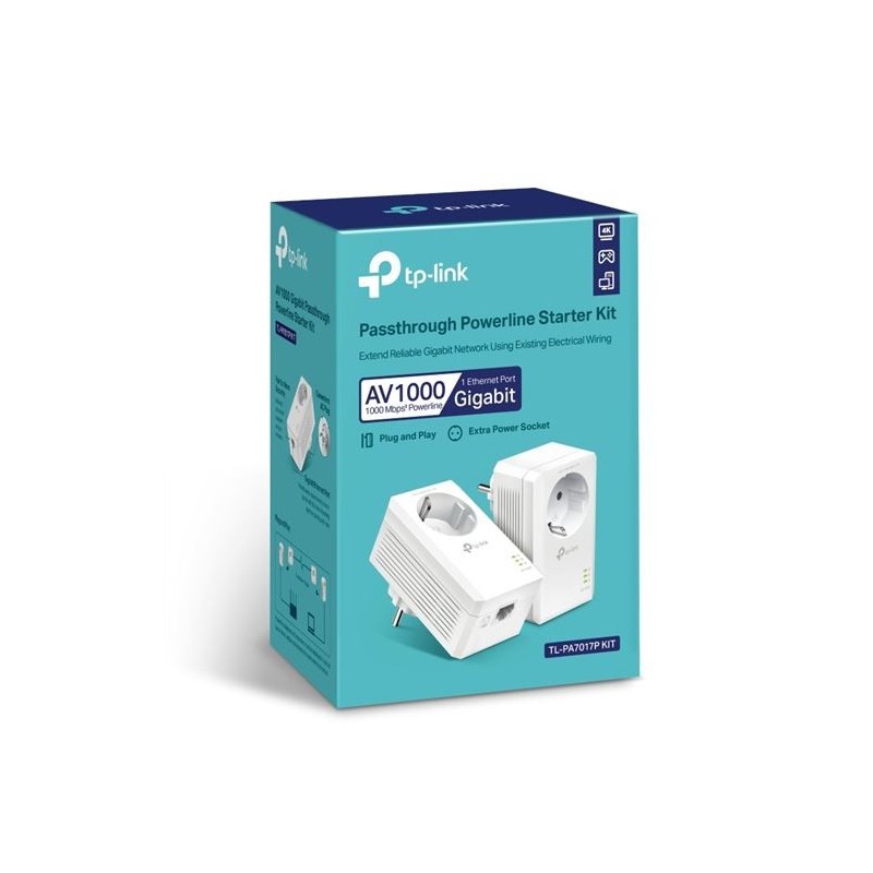 PLC REPETIDOR TP-LINK TL-PA7017P KIT POR CABLE