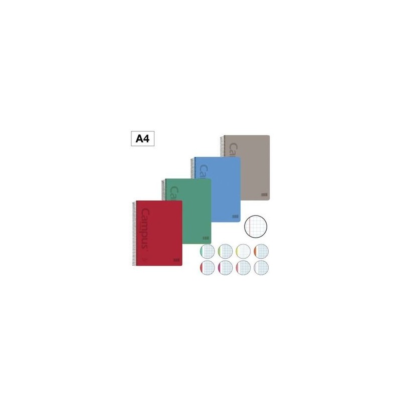 BLOC CAMPUS A4 TAPA PP. 160H 90GR 8 COLORES CN5