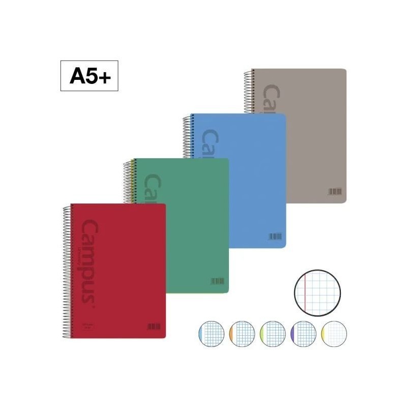 BLOC CAMPUS A5+ T.PP 120H 90GR 5 COLORES CN5