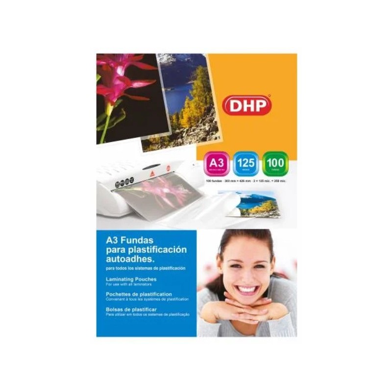 FUNDA PLASTIFICAR DHP 125MIC A3 303x426mm C100