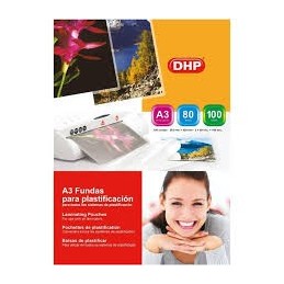 FUNDA PLASTIFIICAR DHP 80MIC A3 303x426mm C/100