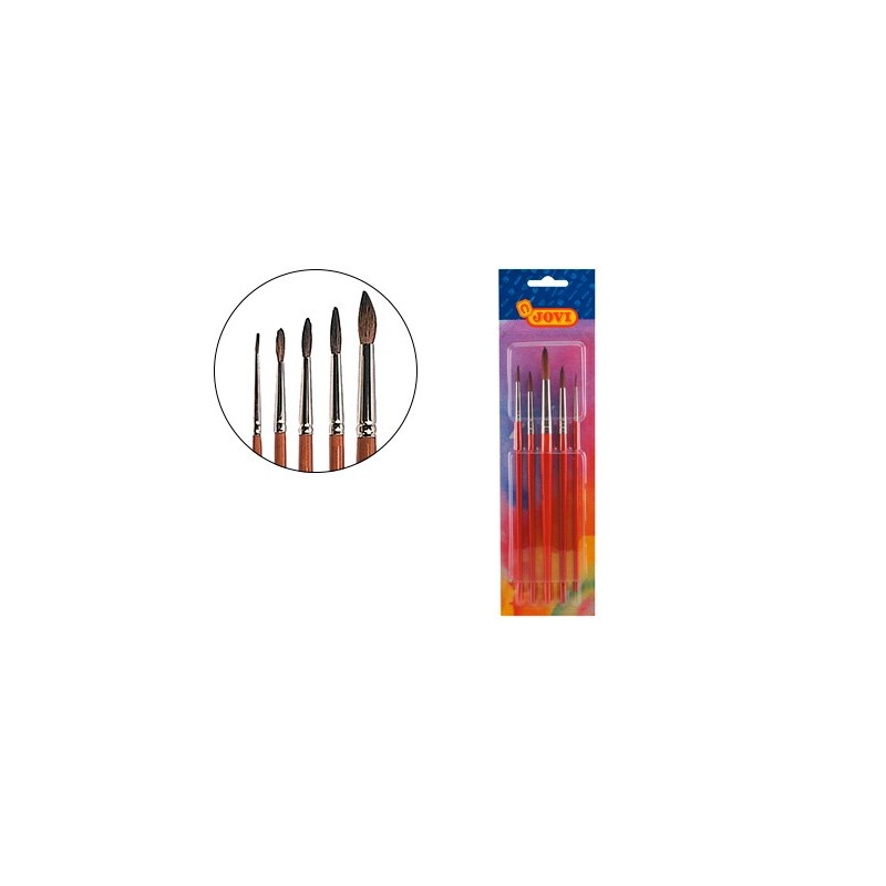 PINCEL JOVI 8185 PELO PONEY BLISTER 5 UNIDADES