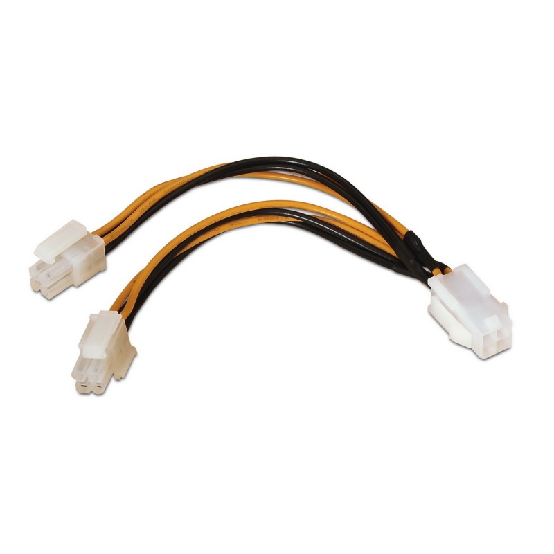 CABLE ALIMENTACION MOLEX 4+4 PIN MACHO - 4 HE 15CM