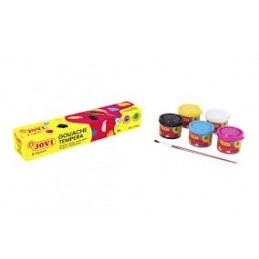 TEMPERA SURTIDA JOVI 5 COLORES + PINCEL 35ml