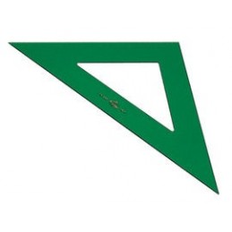 ESCUADRA FABER VERDE 25CM SIN GRADUAR