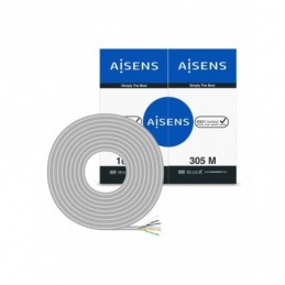 BOBINA RJ45 UTP AISENS 100MT CAT 6 GRIS