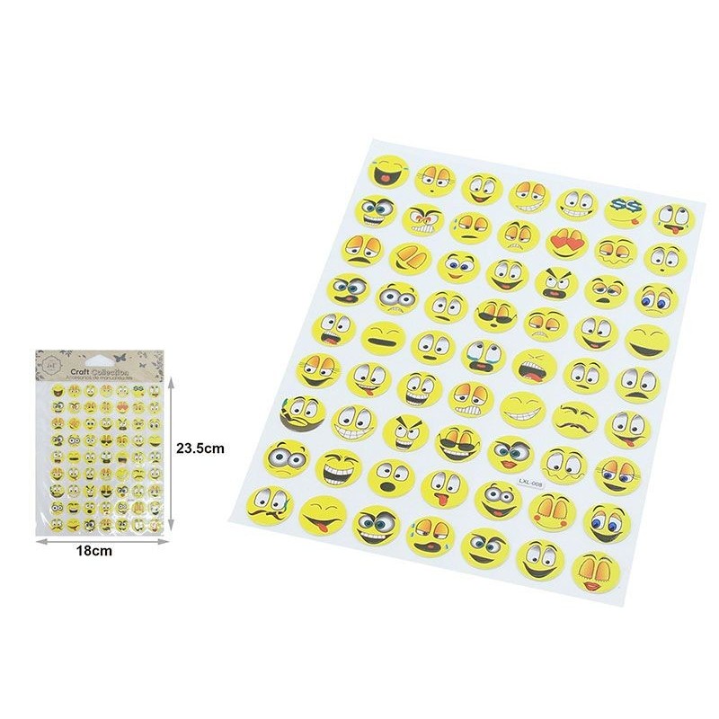 ETIQUETA INDEX CARITAS Y EMOJIS 120MM 4x28 UDS
