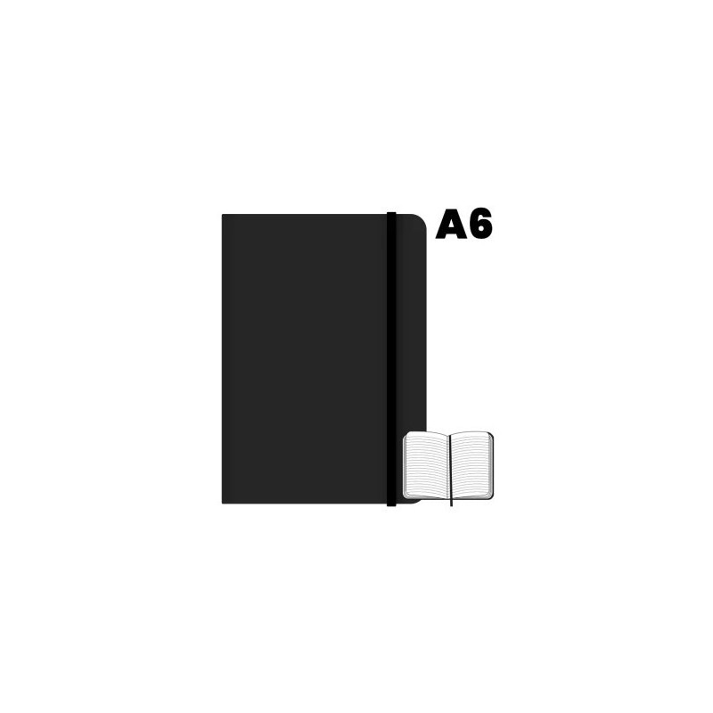 LIBRETA CAMPUS A6 T.F. 96H 75G RAYADO HORIZ. NEGRO