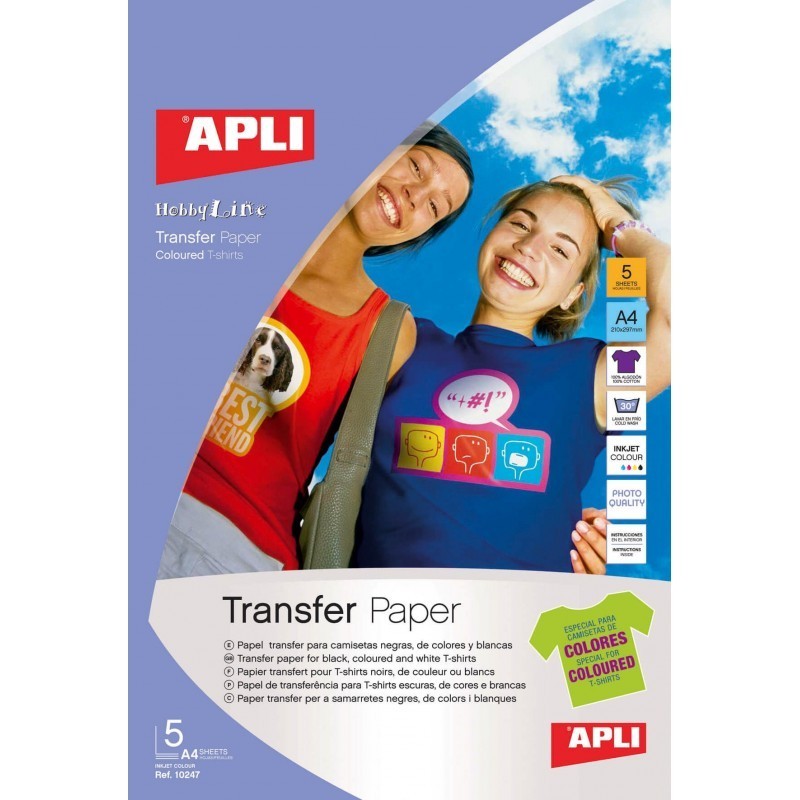 PAPEL INK TRANSFER OSCURO 5H CAMISETAS