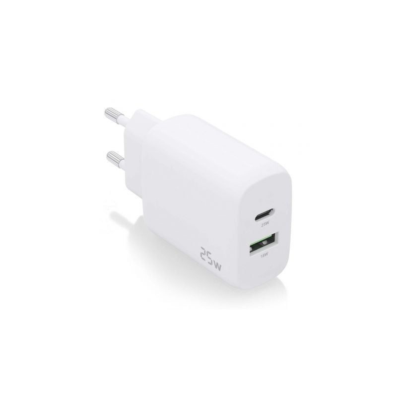 CARGADOR AISENS 1 USB C Y USB 25W