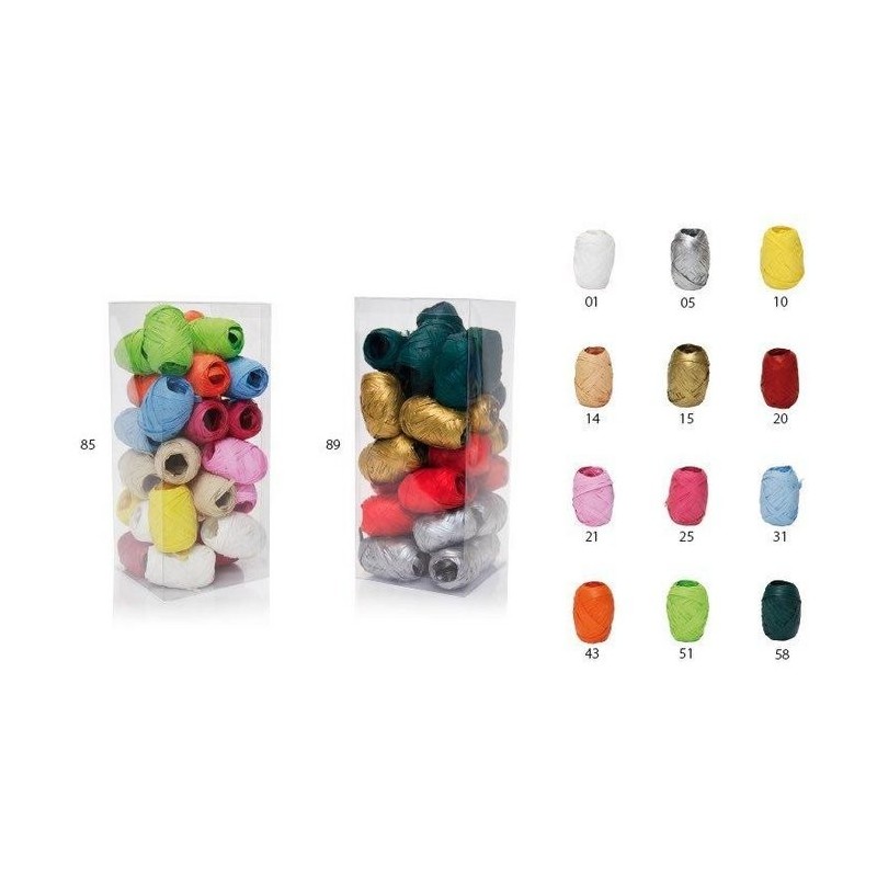 BARRILETE RAFIA 15mmX10m COLORES PASTELES
