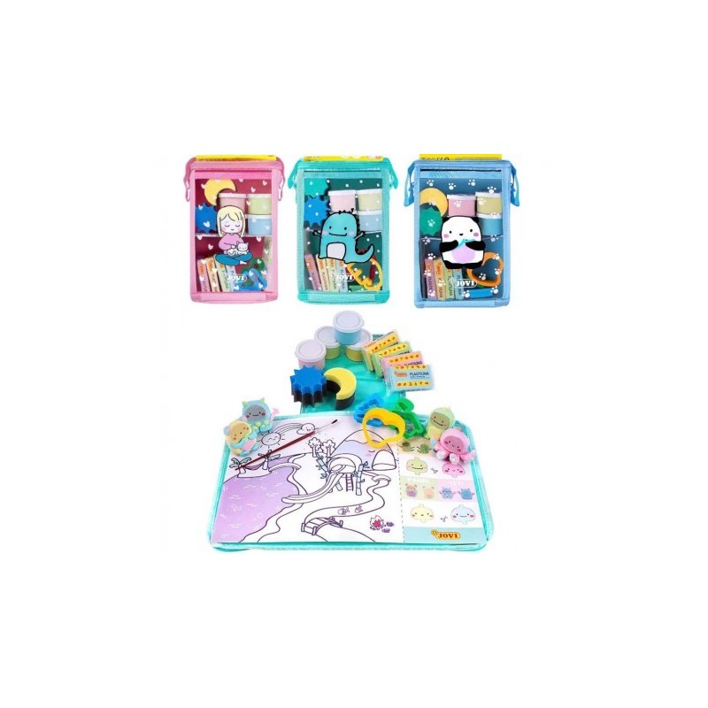 SET DE 3 SELLOS SCRAFT INK PAD VERDE AZUL Y ROSA