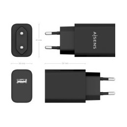 CARGADOR PARED AISENS 1 USB 10.5W A110-0854 NEGRO