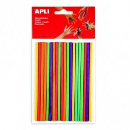PALITOS DE COLORES DE 15CM GRUESOS 25UDS