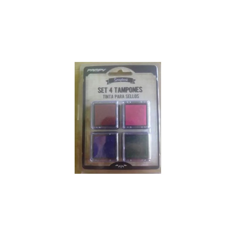 SET 4 TAMPONES DE TINTA PARA SELLOS SCRPBOOKING
