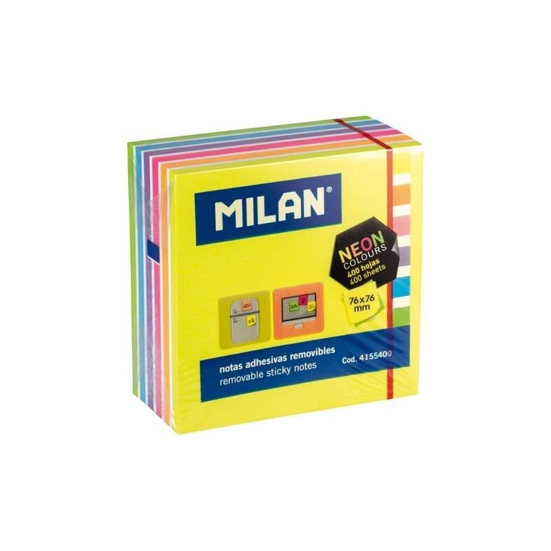 CUBO 400 NOTAS ADHESIVAS 76x76 COLORES SURTIDOS