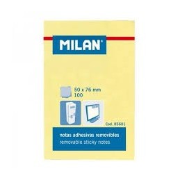 BLOC 100 NOTAS ADHESIVAS 50x76mm AMARILLO