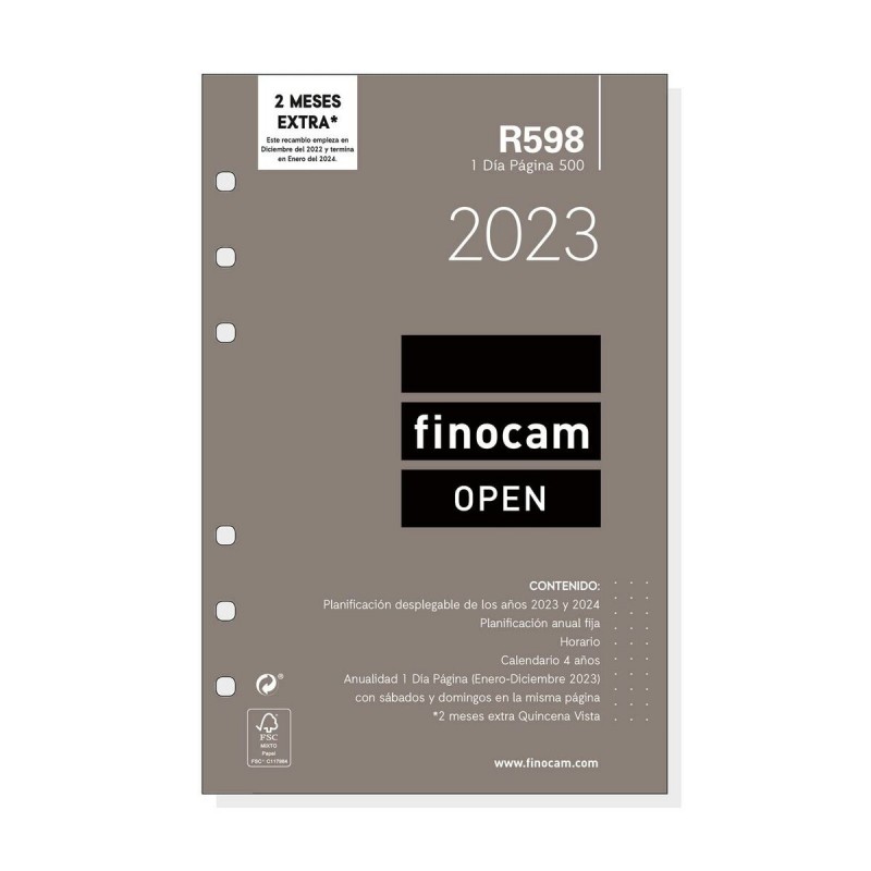 RECAMBIO ANUAL 2023 FINOCAM 500 R598 DP