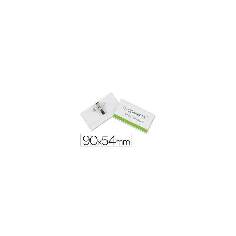 IDENTIF. CON PINZA E IMPERDIBLE Q-CONNECT 54x90 mm