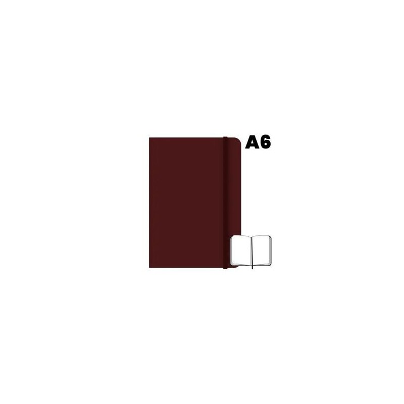 LIBRETA CAMPUS A6 T.F. 96H 75G LISO MARRON GRANATE