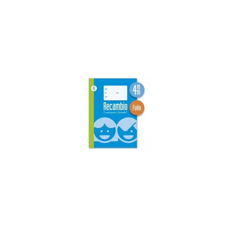 RECAMBIO FOLIO CUADROVIA 4mm 100 HOJAS