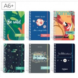 AGENDA ESCOLAR 25 CAMPUS A6 PLUS TAPA PP DIA PAGIN
