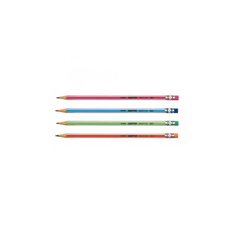 LAPIZ GIOTTO MATICA C/12 2HB CON GOMA