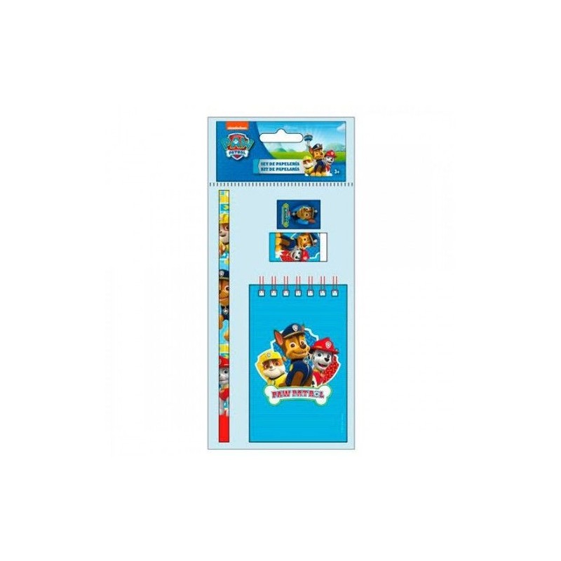 SET PAPELERIA PATRULLA CANINA PAW PATROL 4 PZ