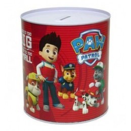 HUCHA PATRULLA CANINA PAW PATROL METALICA RED