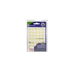 ETIQUETAS ADHESIVAS METALIZADAS 14X14MM 5HOJAS SUR