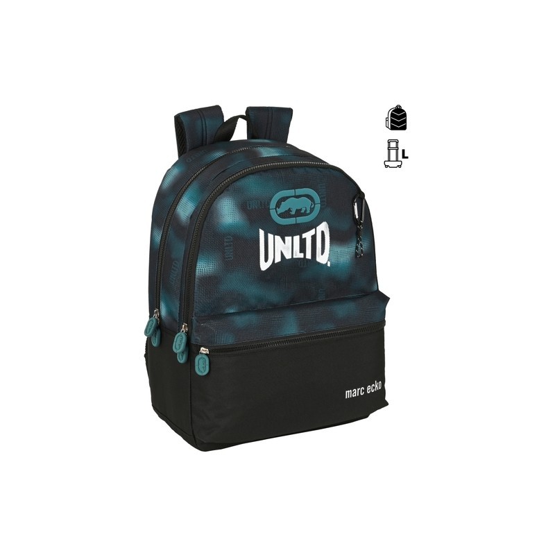 MOCHILA ECKO UNLTD NEGRO Y AZUL