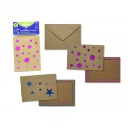 SOBRES CON TARJETAS KRAFT CON FOIL SET DE U UDS