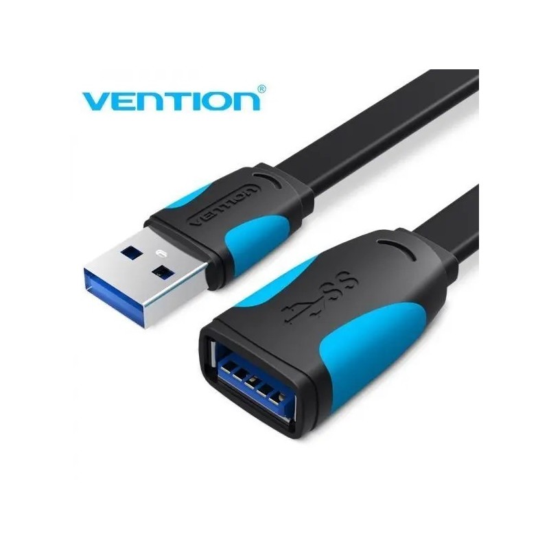 CABLE ALARGADOR USB 3.0 VENTION 0.50CM NEGRO Y AZU