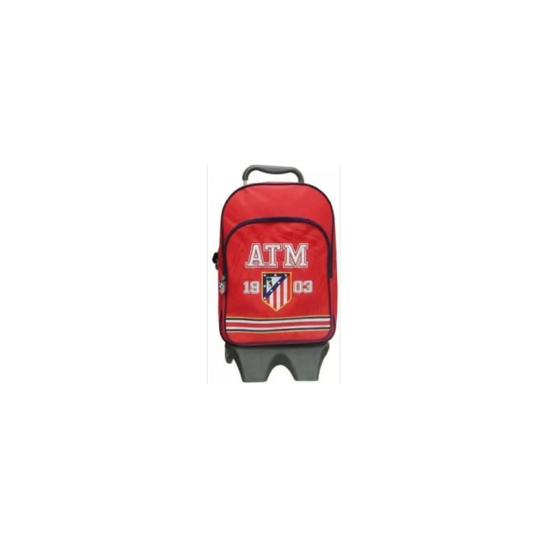 MOCHILA CARRO 43CM BORDADA ATLETICO DE MADRID